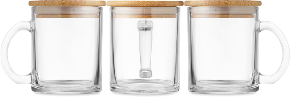 Mug verre recyclé 300 ml personnalisé CELESTIAL, tour complet