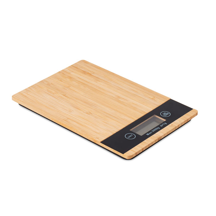 Balance de cuisine bambou personnalisée PRECISE, Bois