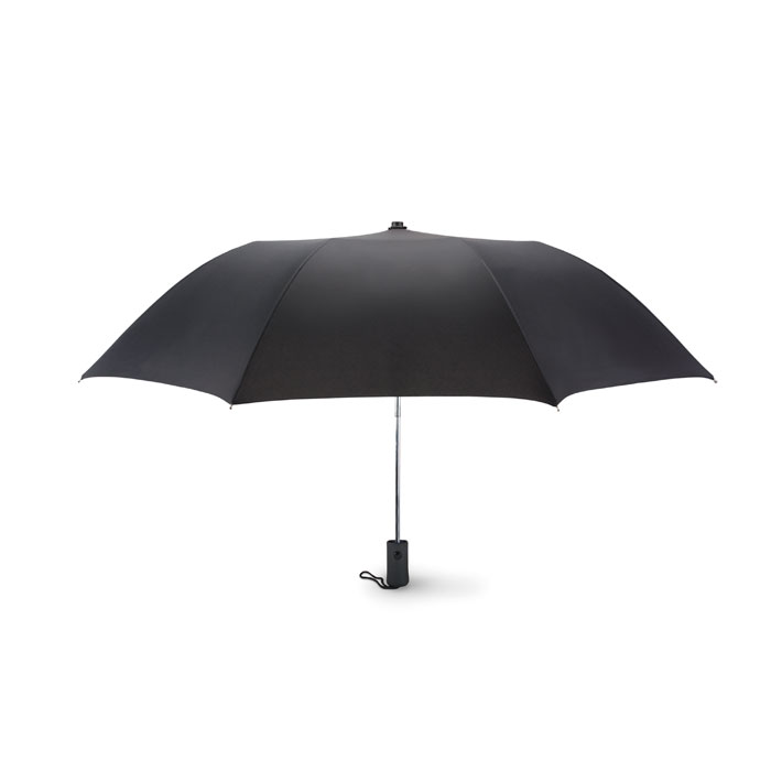 Parapluie pliant automatique acier personnalisé HAARLEM, Noir