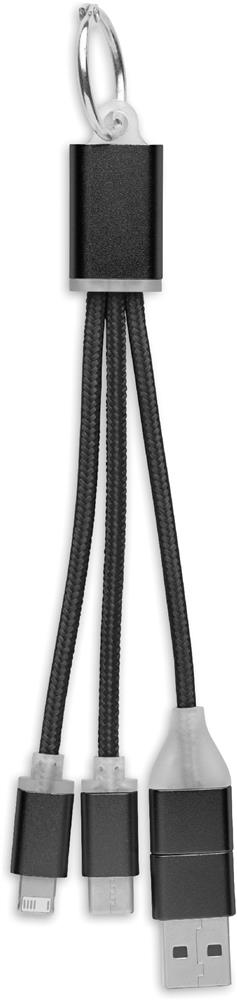 Porte-clés câble de charge 4 en 1 personnalisé BLUE, dos
