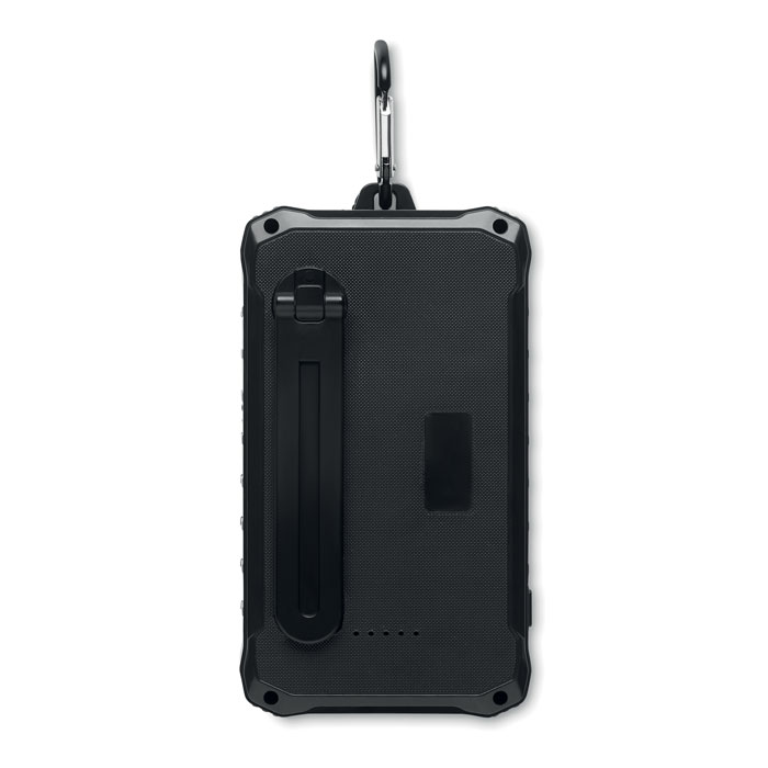 Batterie solaire à dynamo 8000 mAh personnalisée DYA, Noir