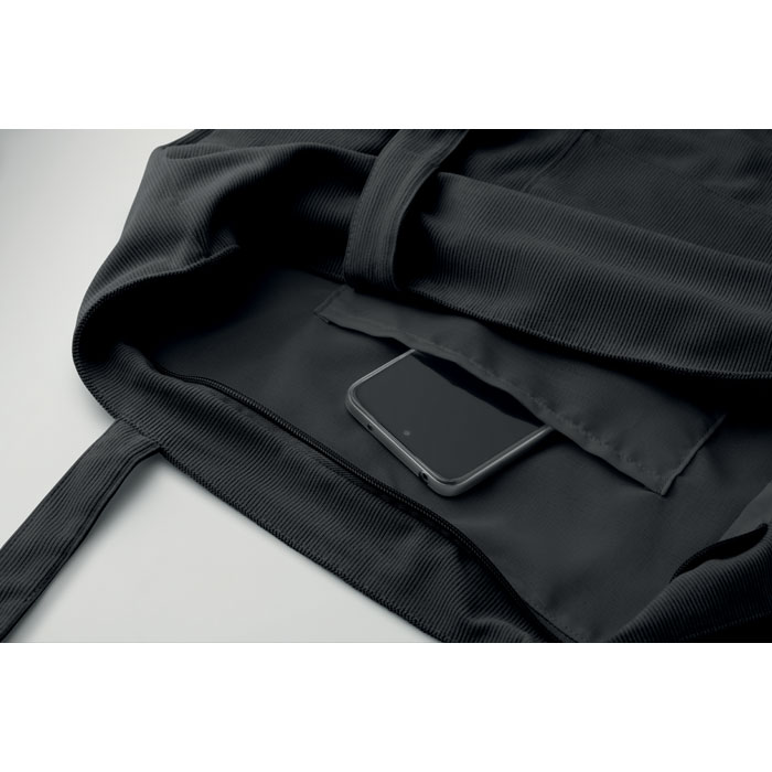 Grand sac shopping velours côtelé personnalisé CORDY G