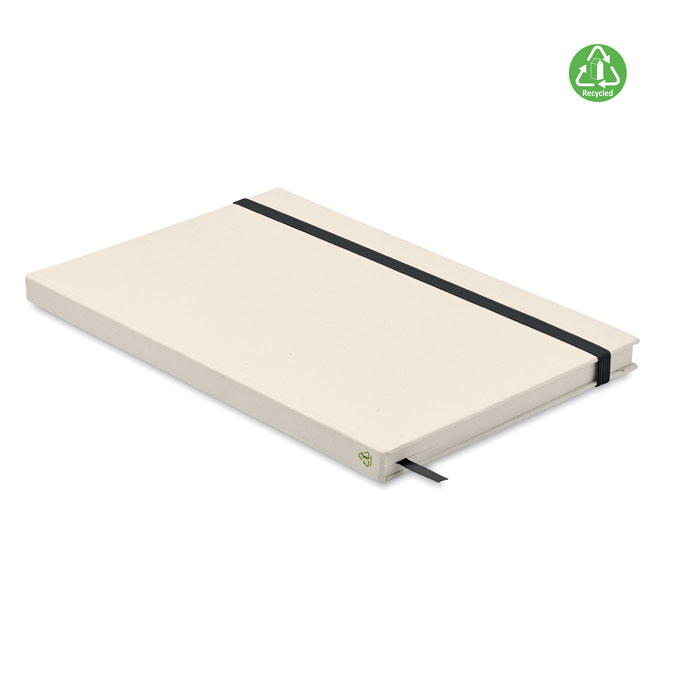 Carnet A5 carton de lait recyclé personnalisé MITO NOTE, Noir