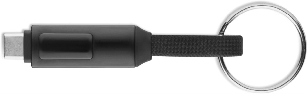 Porte-clés câble de charge 60 W personnalisé KEYSTO, côté 1