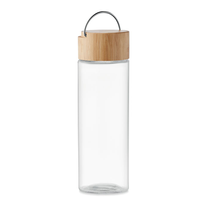 Bouteille verre et bambou 500 ml personnalisée AMELAND