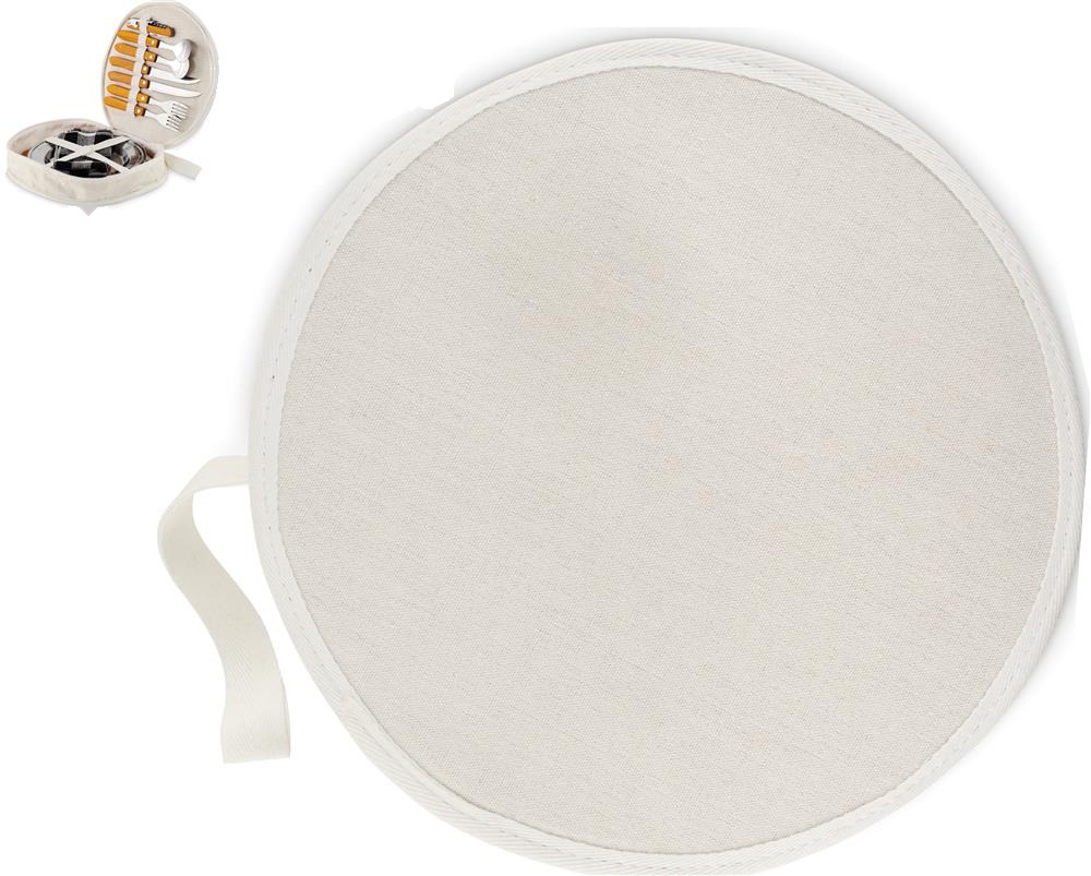 Set pique-nique 2 personnes inox bambou personnalisé HUDSON, pochette côté 2