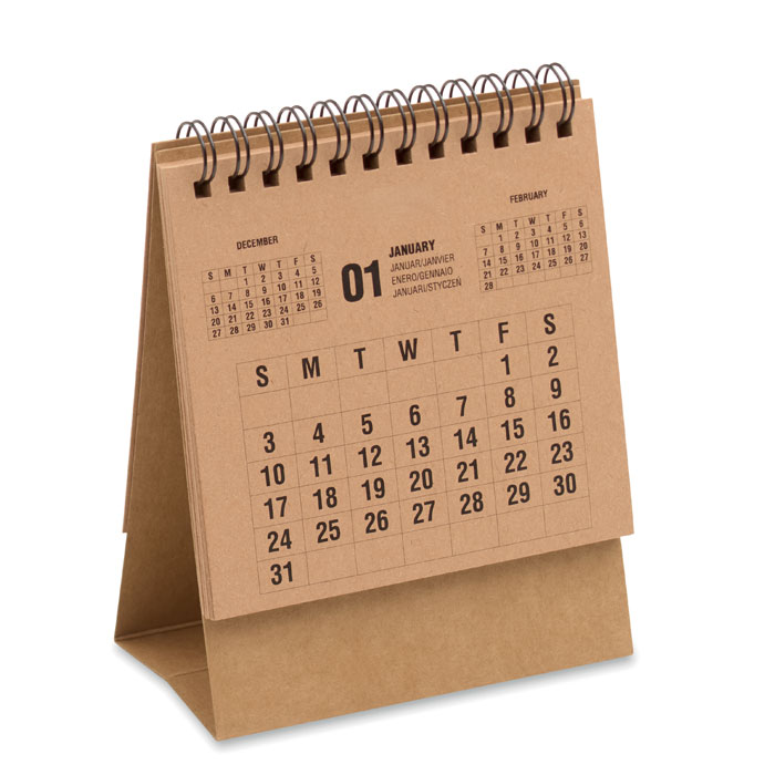 Calendrier de bureau 4 ans kraft personnalisé YEARS