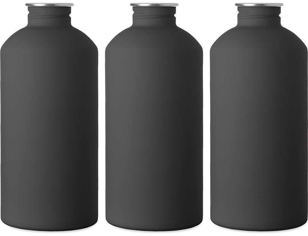 Bouteille inox recyclé 500 ml personnalisée REMID MOSS SOFT, tour complet (sérigraphie circulaire)