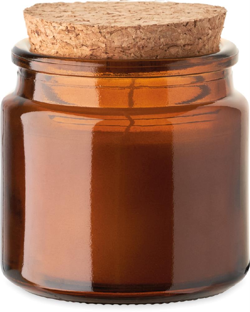 Bougie cire végétale 70 g couvercle liège personnalisée VALO, côté 2