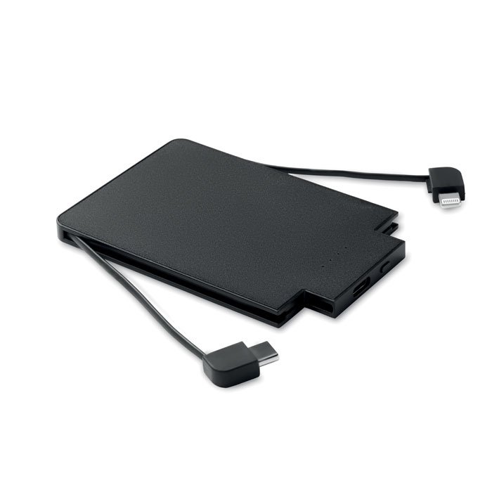 Batterie externe magnétique 2500 mAh personnalisée SLIMPO, Noir