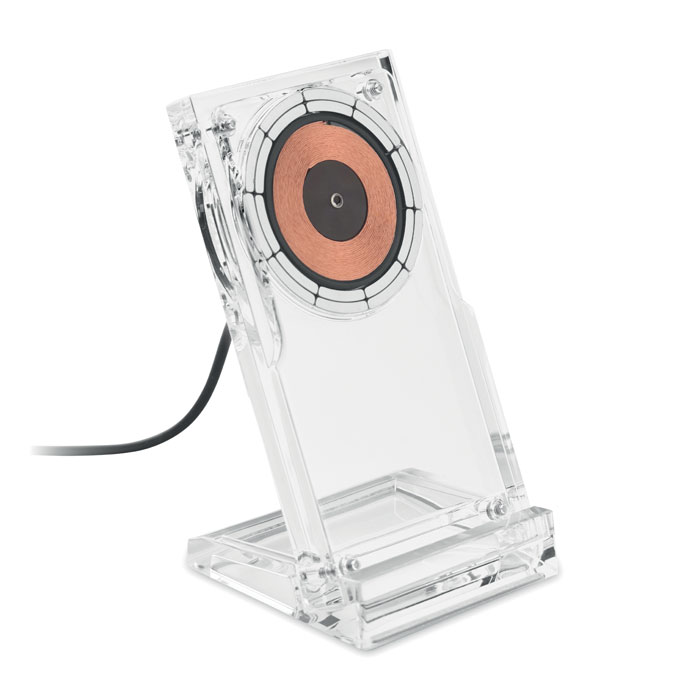Chargeur sans fil 15 W acrylique personnalisé CRYL, Transparent