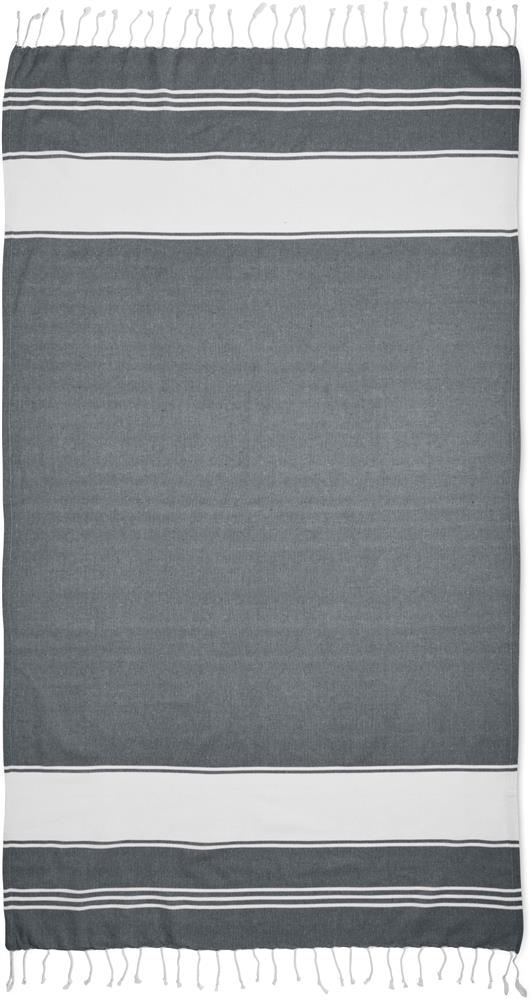 Fouta 90x160 cm et sac personnalisés HAMMA, serviette coin 1