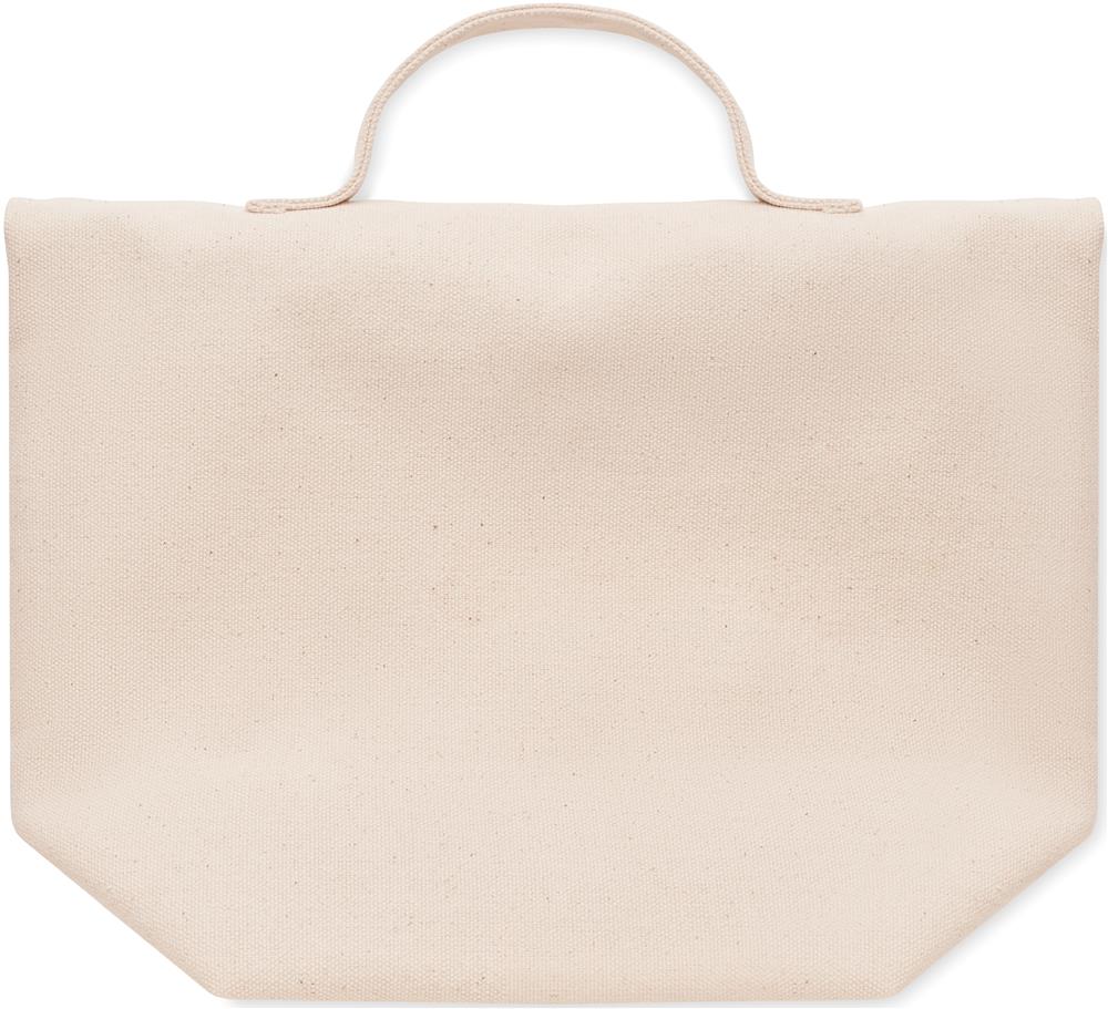 Sac isotherme coton recyclé beige personnalisé RECOBA, dos
