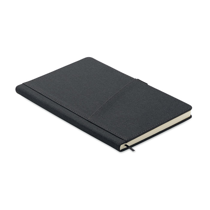 Carnet A5 couverture rigide PU personnalisé CINCO, Noir