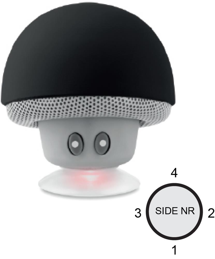 Enceinte champignon à ventouse personnalisée MUSHROOM, côté 1