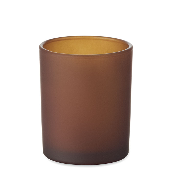 Bougie végétale 80 g mèche bois personnalisée KIVAS WOOD, Marron