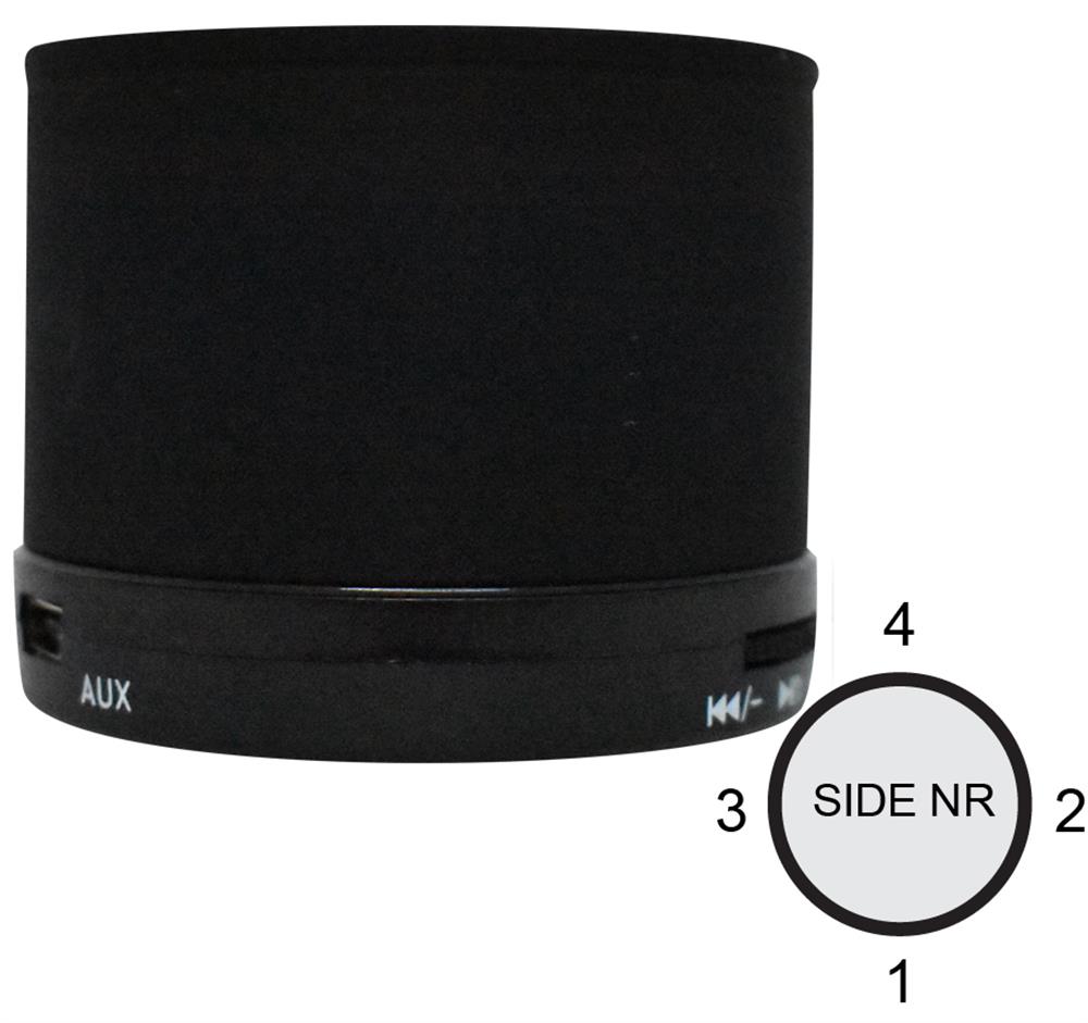 Enceinte sans fil 3 W personnalisée ROUND BASS, côté 3