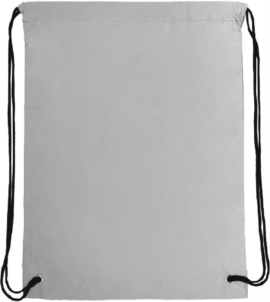 Sac cordon réfléchissant personnalisé SHOOP REFLECTIVE, devant (sérigraphie)