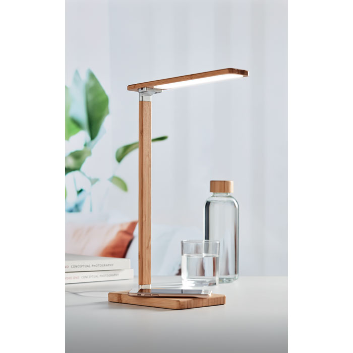 Lampe LED bambou chargeur 10 W personnalisée NEAT LIGHT
