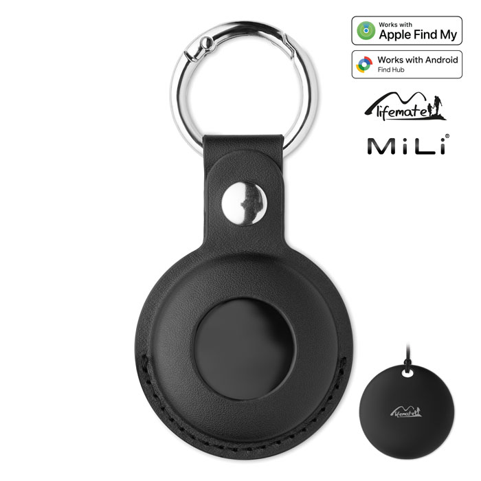 Localisateur étui PU personnalisé LIFEMATE IN PU CASE, Noir