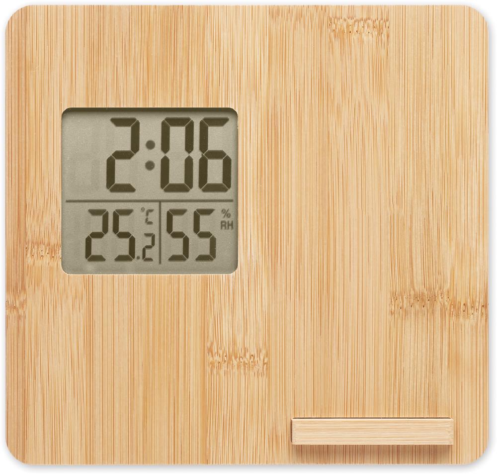 Station météo chargeur 15 W personnalisée FERREL, devant droite