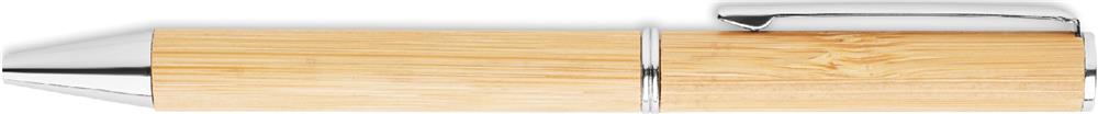 Stylo bille twist bambou FSC personnalisé NAIRA, corps droite