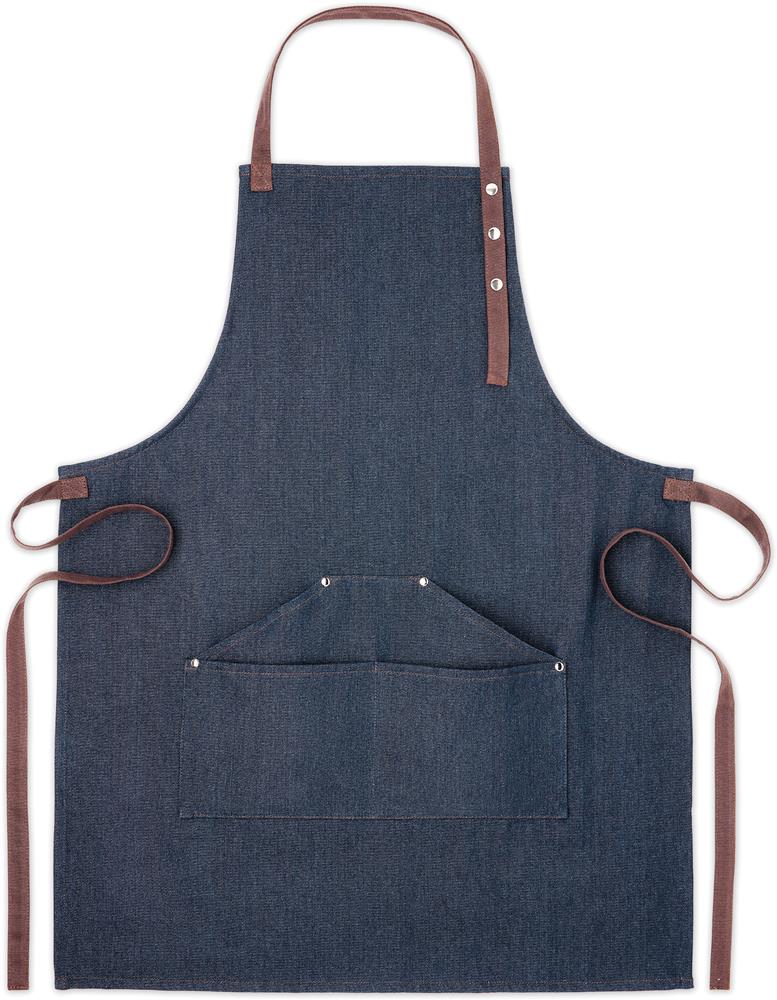Tablier denim 240 g/m² personnalisé DENIPUR, devant poche gauche
