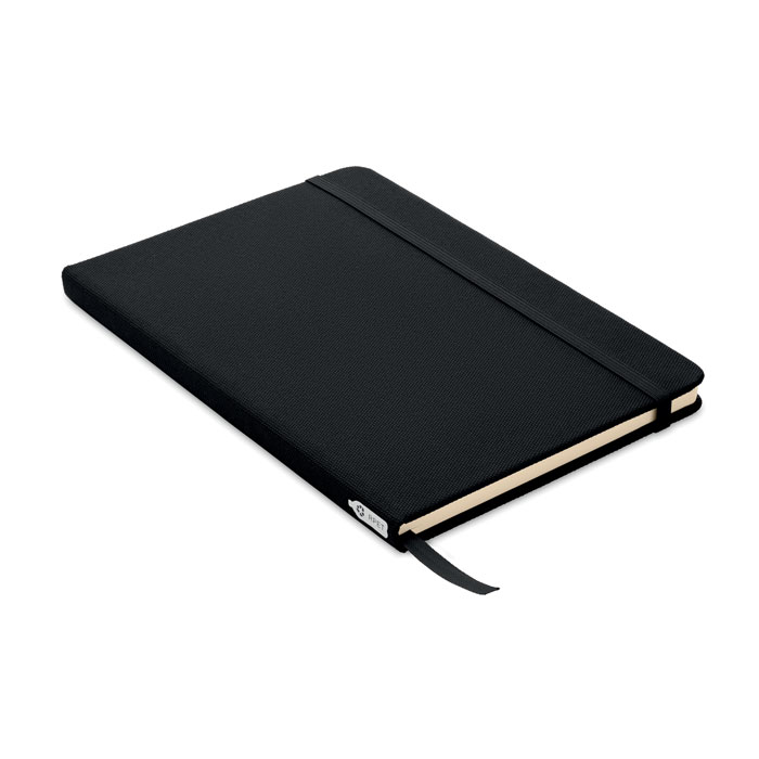 Carnet A5 couverture RPET 600D personnalisé NOTE RPET, Noir