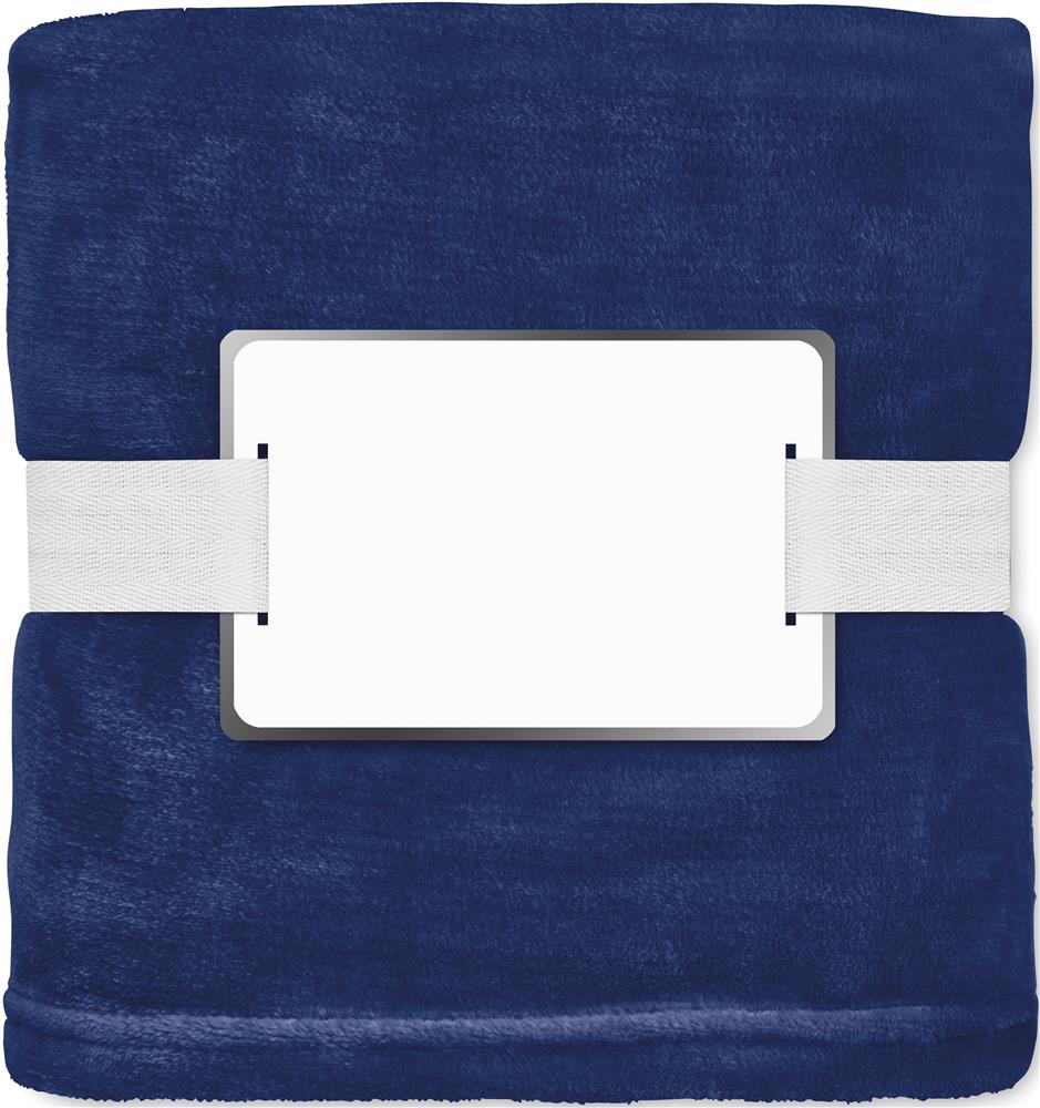 Plaid polaire RPET 280 g/m² personnalisé LOGAN, insert (étiquette numérique)