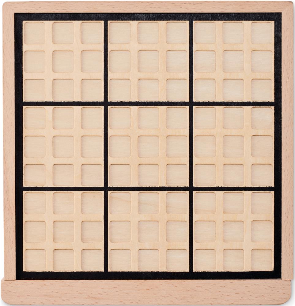 Jeu de sudoku en bois personnalisé SUDOKU, dessus