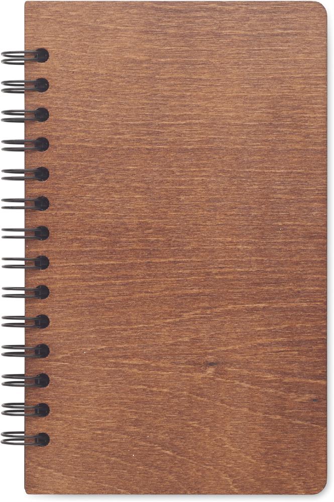 Carnet A5 couverture bois à graines personnalisé SAVAGE, devant