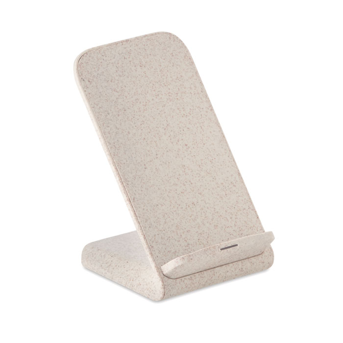 Chargeur sans fil paille de blé 10 W personnalisé LAYABACK, Beige