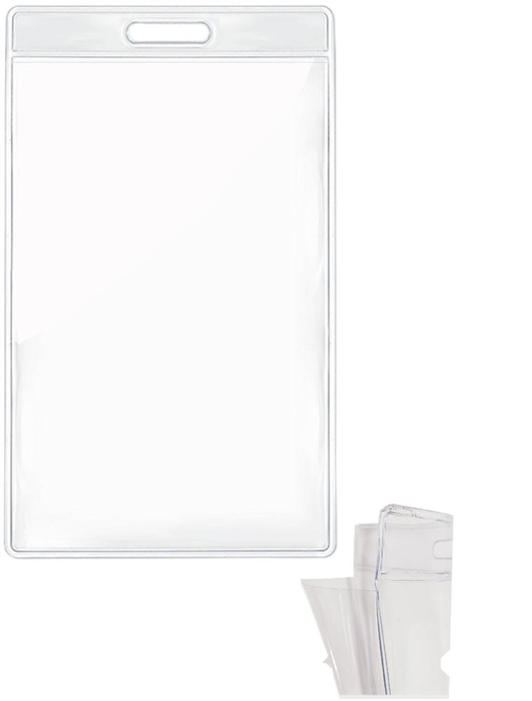 Porte-badge transparent 7,5 x 12,5 cm personnalisé BADGO, dos