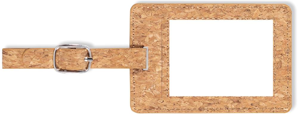 Étiquette bagage liège personnalisée COCO, insert