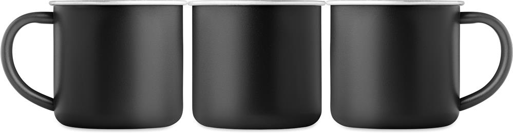 Mug inox recyclé 300 ml personnalisé CARIBU, tour complet (gravure laser 360)