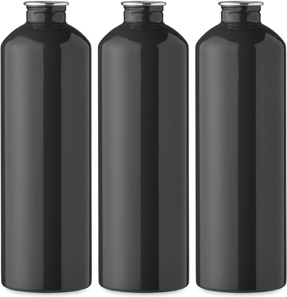 Bouteille inox recyclé 750 ml personnalisée REBIG MOSS, tour complet (sérigraphie circulaire)