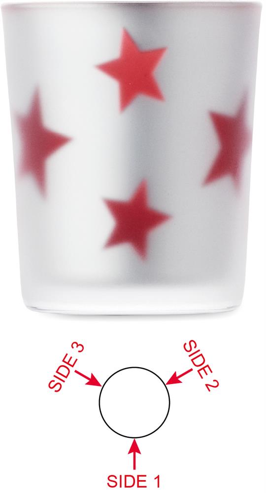 Bougie LED verre personnalisée LANDLE, côté 1