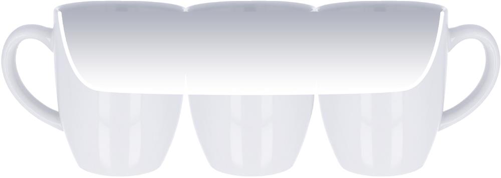 Mug céramique grès blanc 300 ml personnalisé TRENT, intérieur