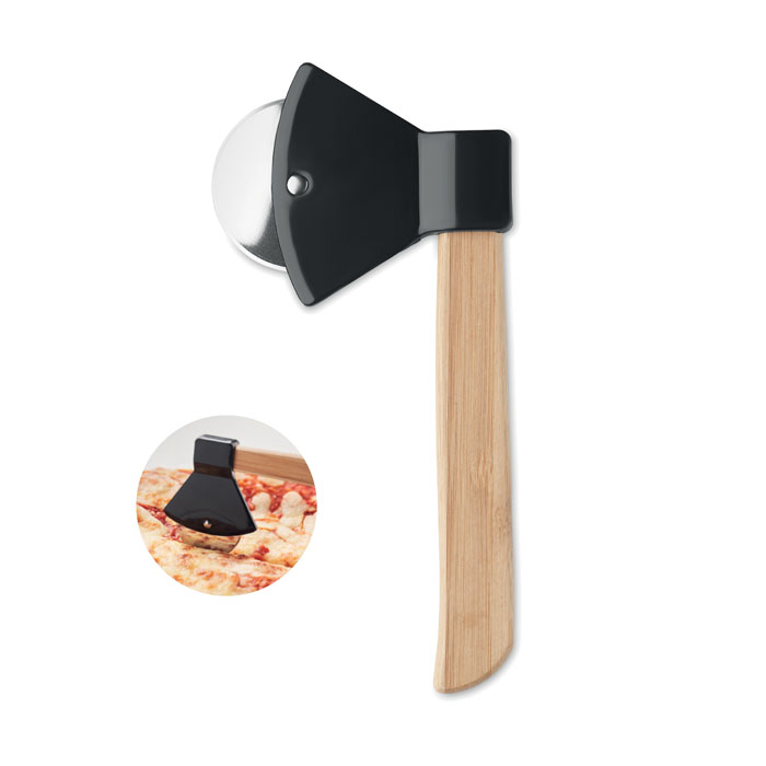 Coupe-pizza hache manche bambou personnalisé ZAZA