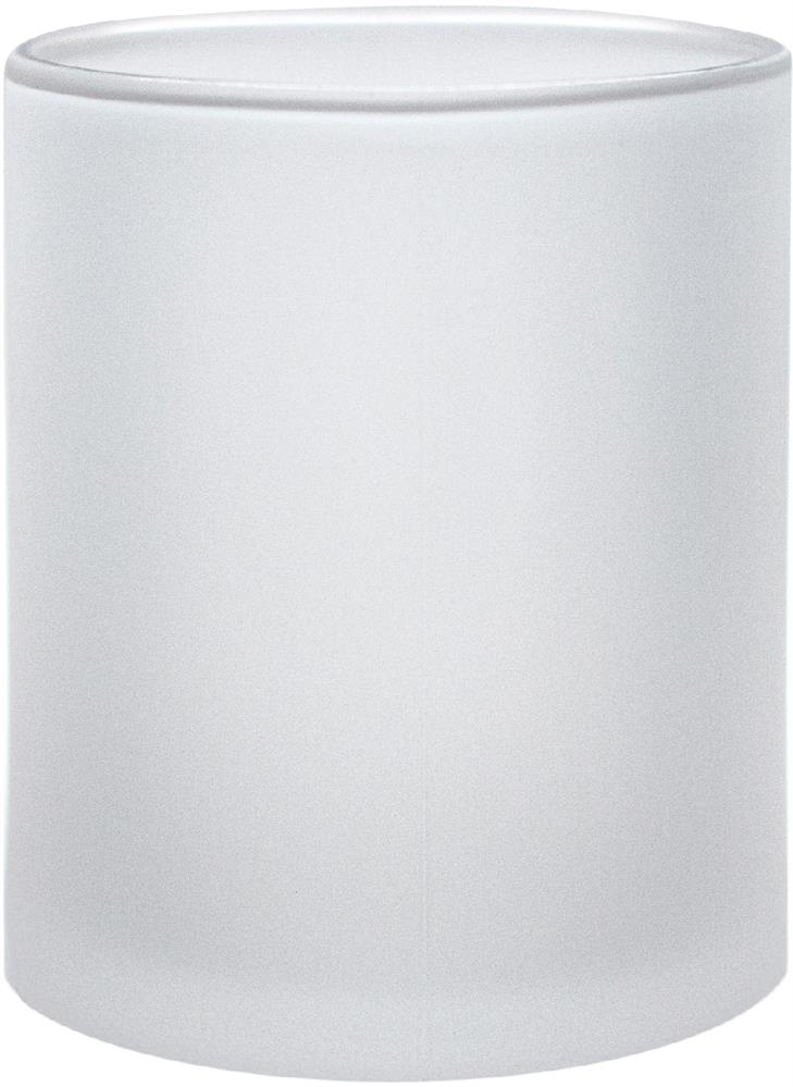 Mug verre dépoli 300 ml personnalisé SUBLIMATT, face opposée à la poignée