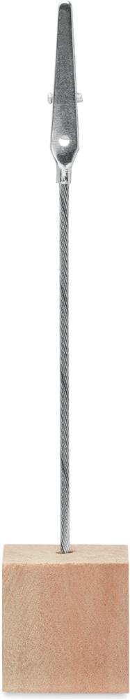 Pince mémo en bois de pin personnalisée HELLO CLIP, côté 4
