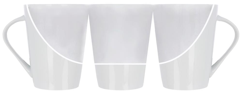 Mug porcelaine conique 250 ml personnalisé ROME, intérieur