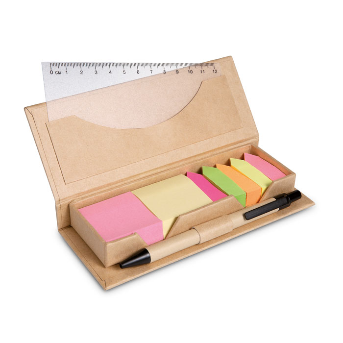 Set de bureau boîte carton recyclé personnalisé STIBOX