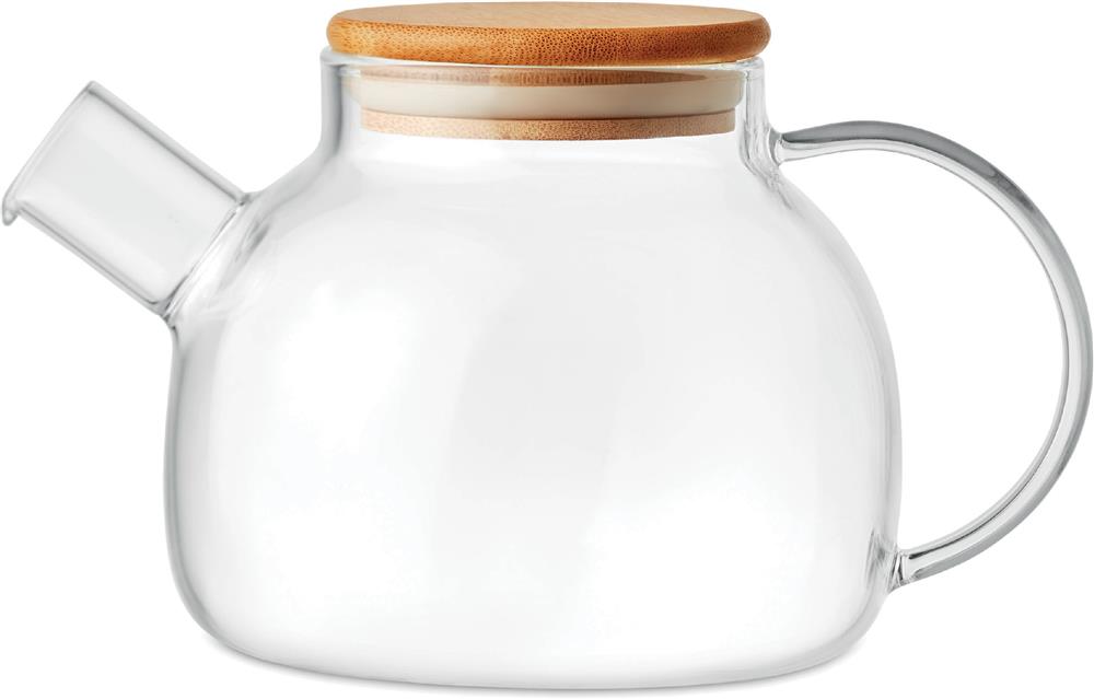 Théière en verre 850 ml personnalisée MUNNAR, droite