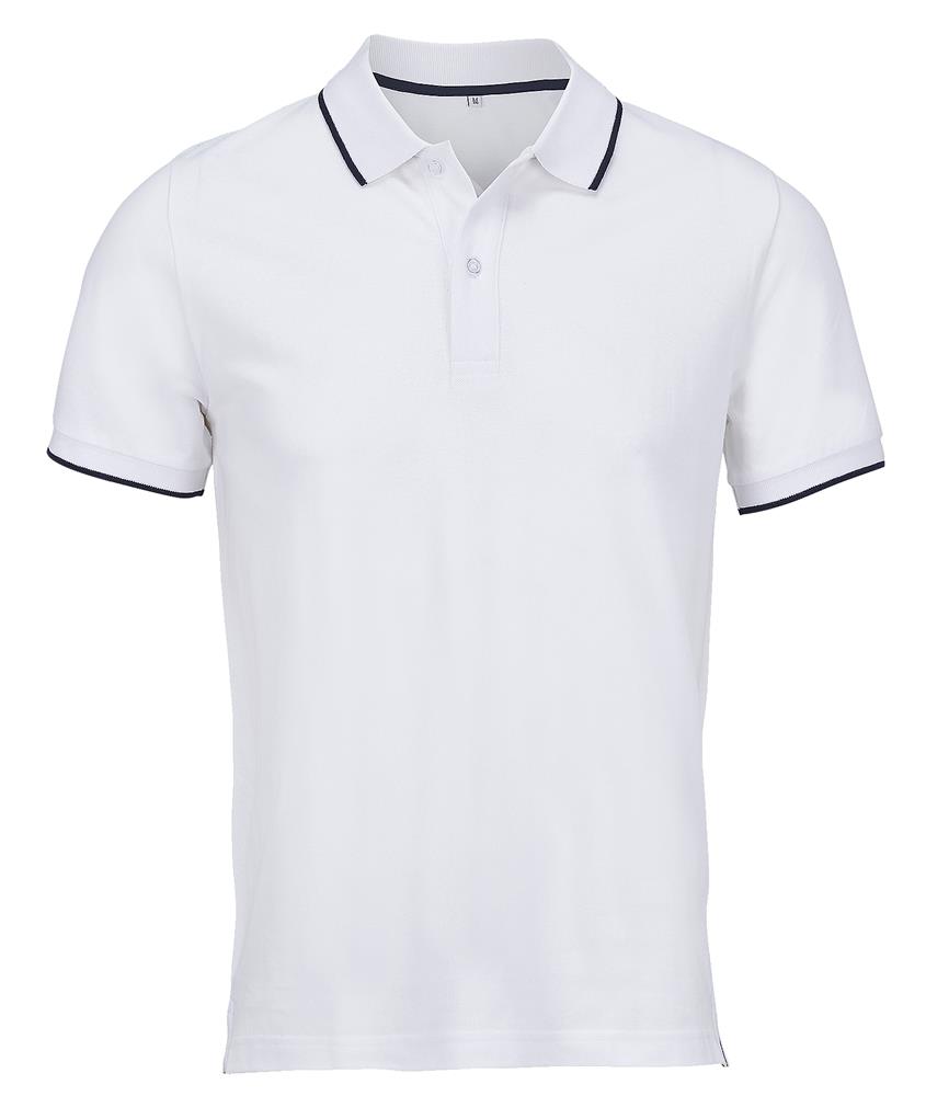 Polo rayure contrastée coton personnalisé PALERMO, côté cœur