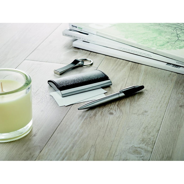 Coffret cadeau stylo et porte-cartes personnalisé KADEAU