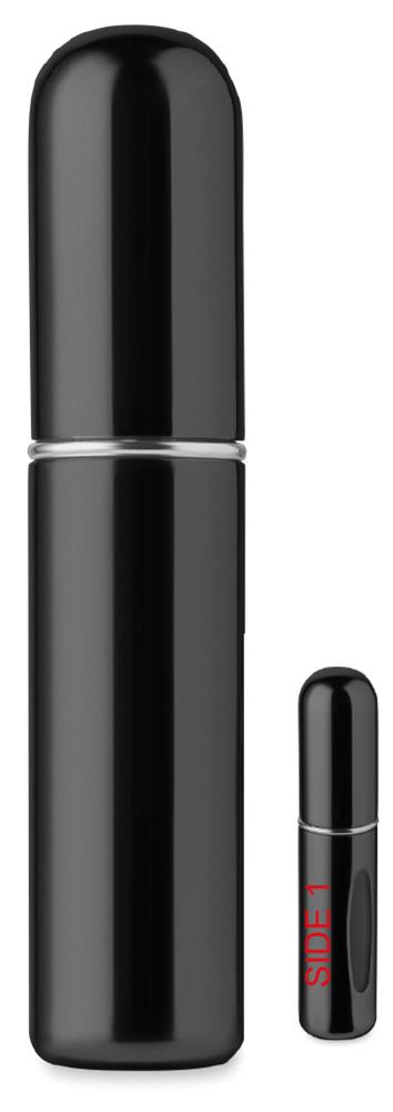 Atomiseur parfum aluminium 5 ml personnalisé SPRAY, côté 1