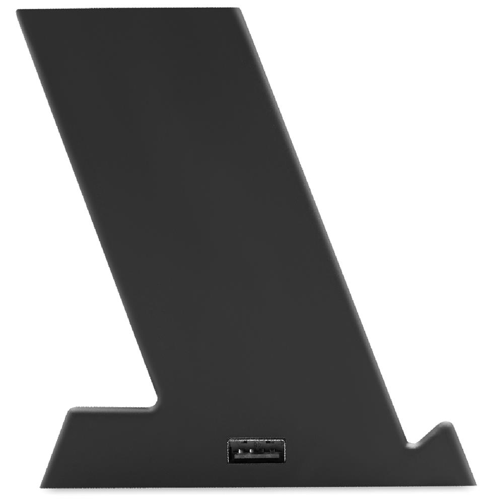 Chargeur sans fil 15 W porte-stylo personnalisé BLOCK, gauche