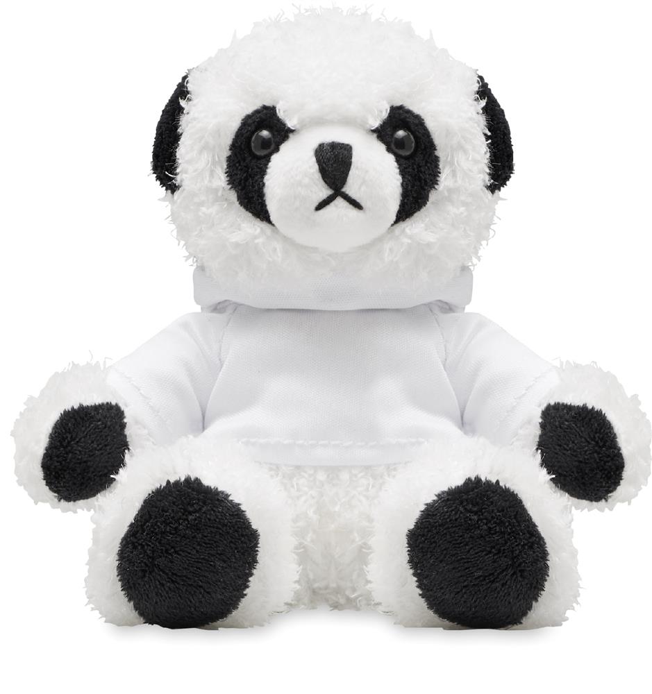 Peluche panda avec sweat à capuche personnalisée PENNY, devant