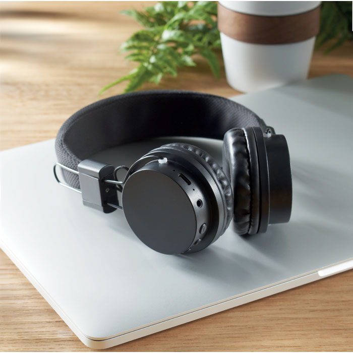 Casque sans fil pliable noir personnalisé TONE